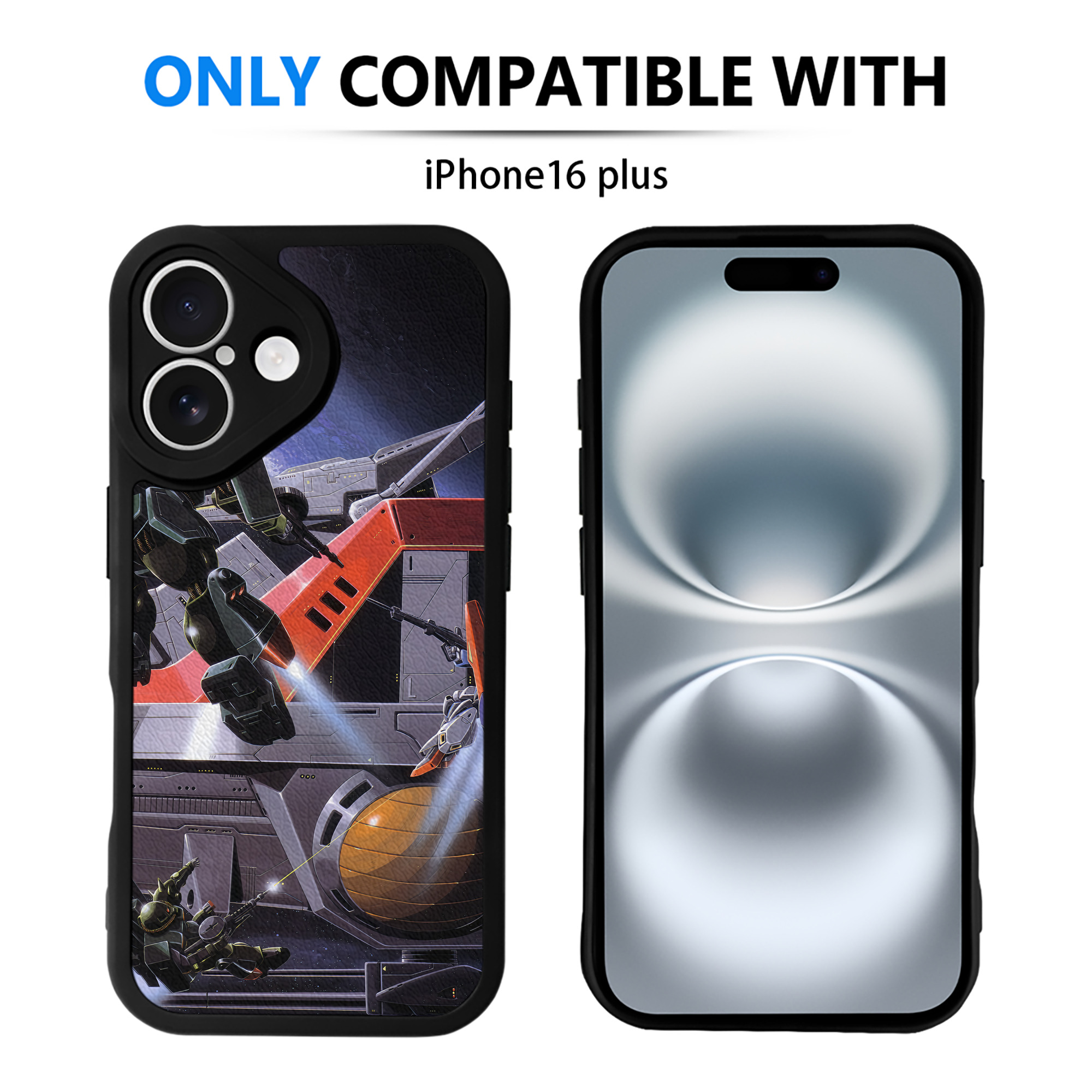 （画像用） 機動戦士ガンダム Mobile Suit Gundam 【iPhone 16シリーズ対応】シリコンスマホケース（レザー調） 材質：シリコン